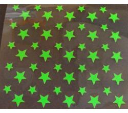 50 Bügelpailletten Sterne Mix Neon grün